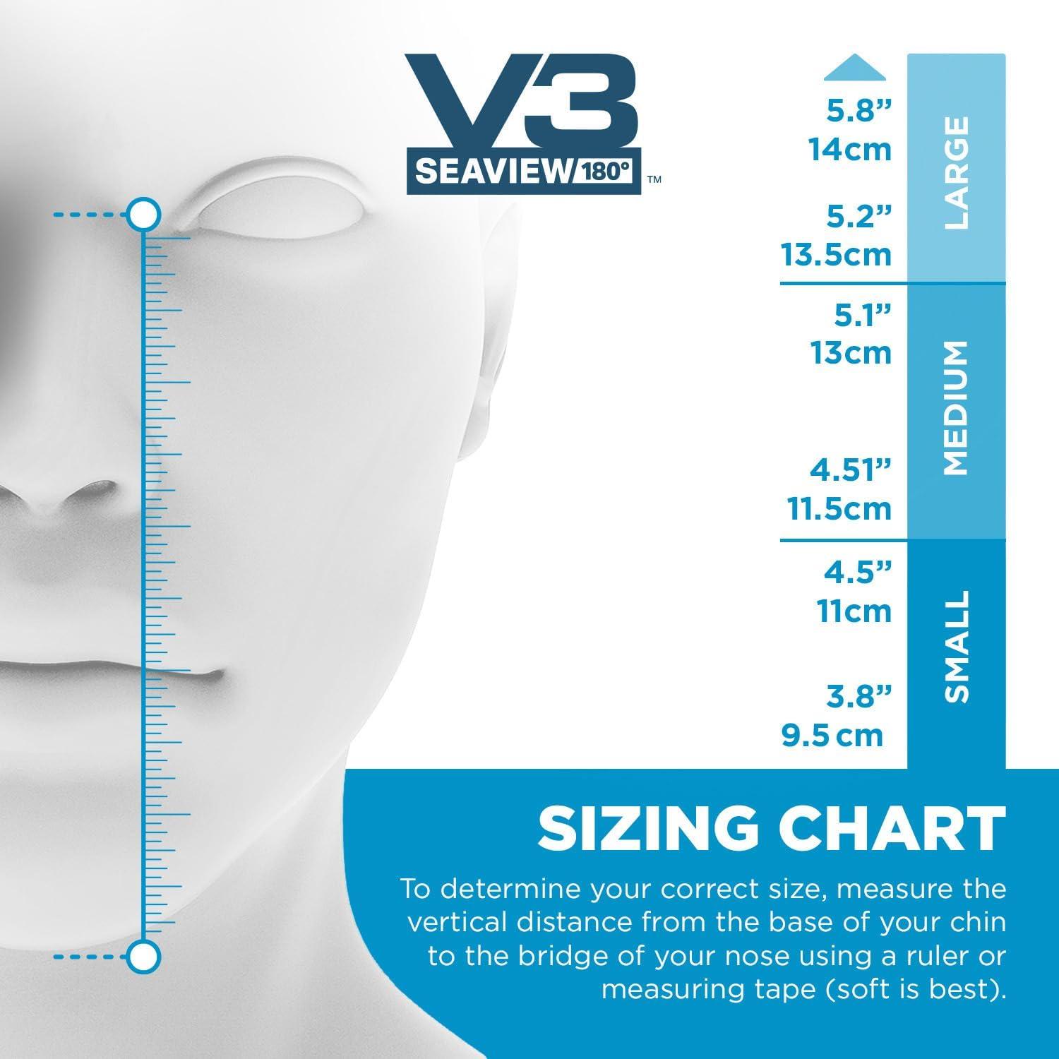 imageSeaview 180 V3 Full Face Snorkel Mask Adult The V3 is The Perfect Snorkeling Gear for Adults Snorkel Mask with 180 Panoramic Viewing and Up to 600 Easier Breathing Patented Flowtech Air IntakeCitrus