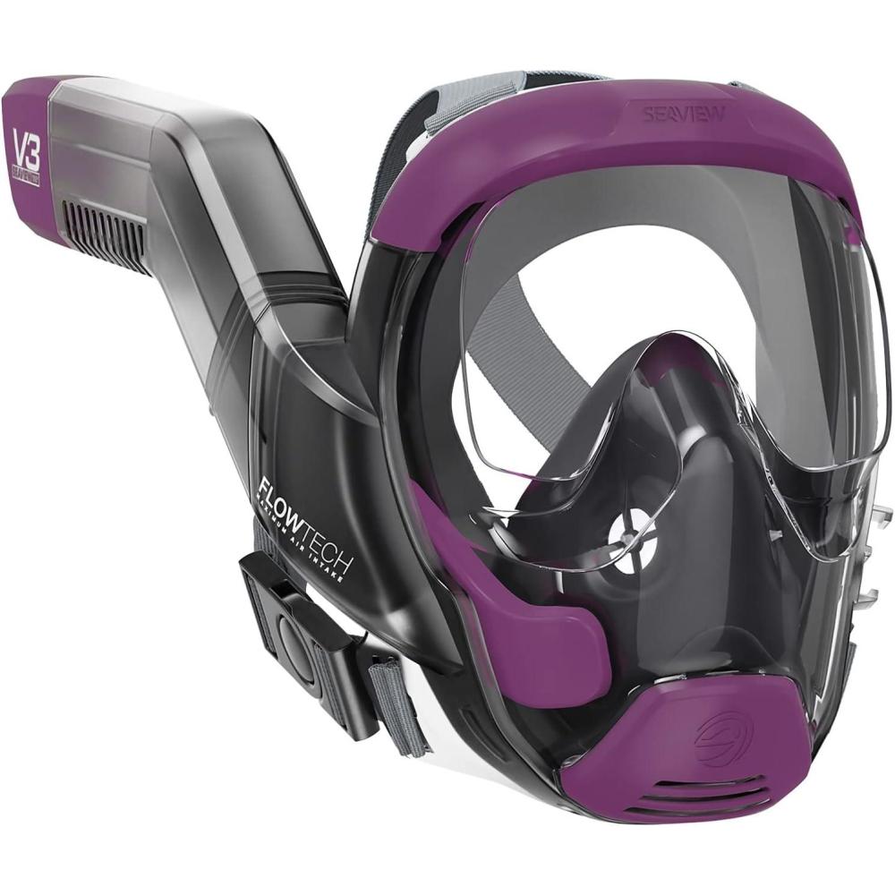 imageSeaview 180 V3 Full Face Snorkel Mask Adult The V3 is The Perfect Snorkeling Gear for Adults Snorkel Mask with 180 Panoramic Viewing and Up to 600 Easier Breathing Patented Flowtech Air IntakeUrchin