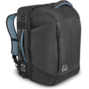 Wildhorn Brimhall Ski Boot Bag and Snowboard Backpack -US Ski Team Official Supplier- Premium Durable Waterproof Travel Ski boot bag backpack for Boots, Helmets, Goggles & Outerwear(Stealth SmokeBlue)