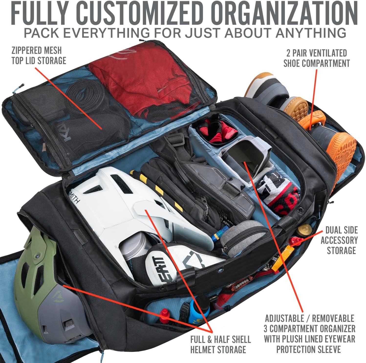 imageWildhorn Big Mesa 90L MTB Gear Bag Lightweight ampamp Waterproof Duffel Mountain Bike Duffle Bag Ideal for Gym Travel Biking Motorcycle and Sports