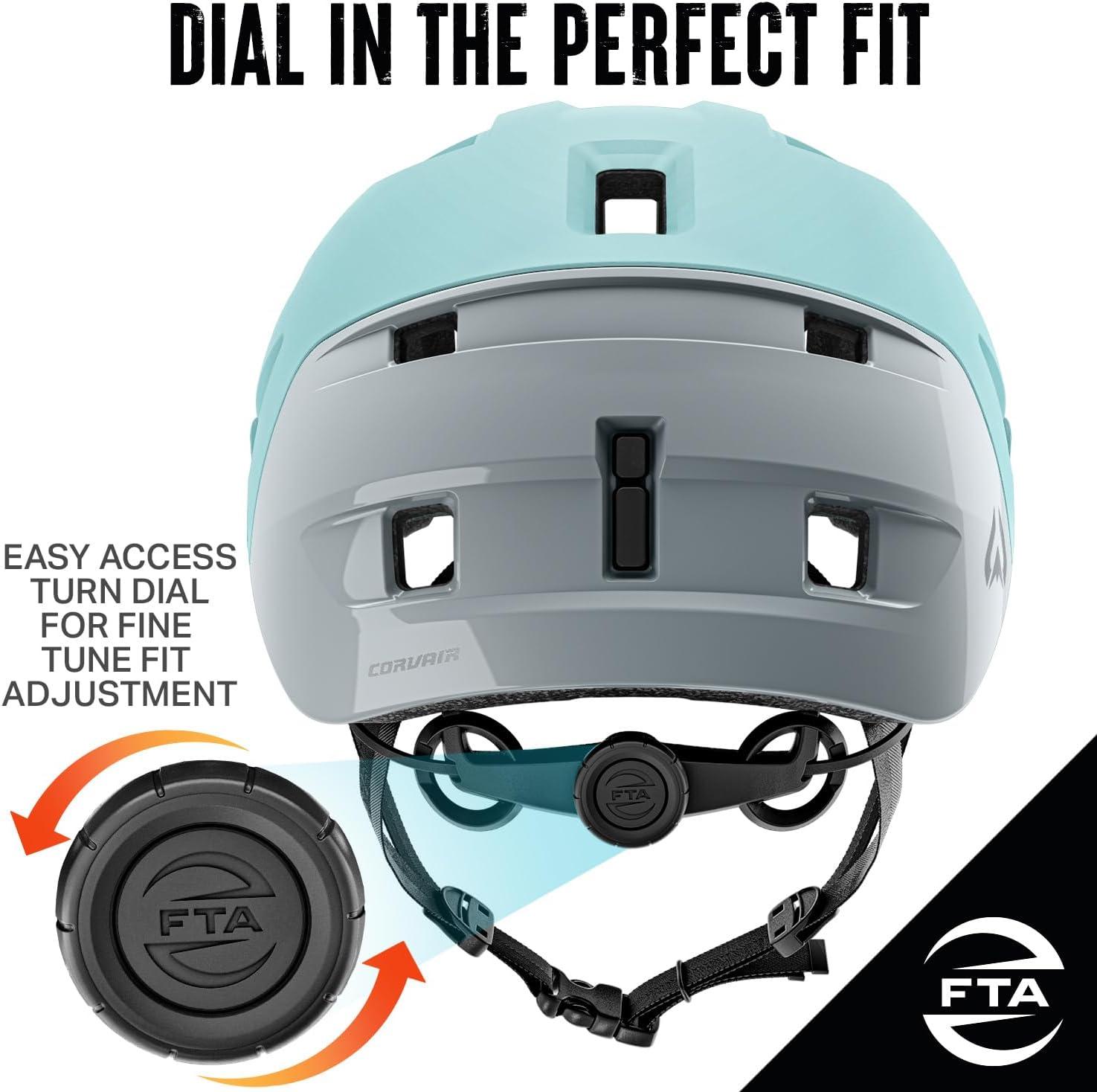 imageWildhorn Corvair Mountain Bike Helmet for Men and Women with Maximum Venting FTA fit System ampamp Adjustable Visor Adjustable Sizing Adult Bike Helmets for Women and Men Stylish All Around MTB HelmetCrystal Blue