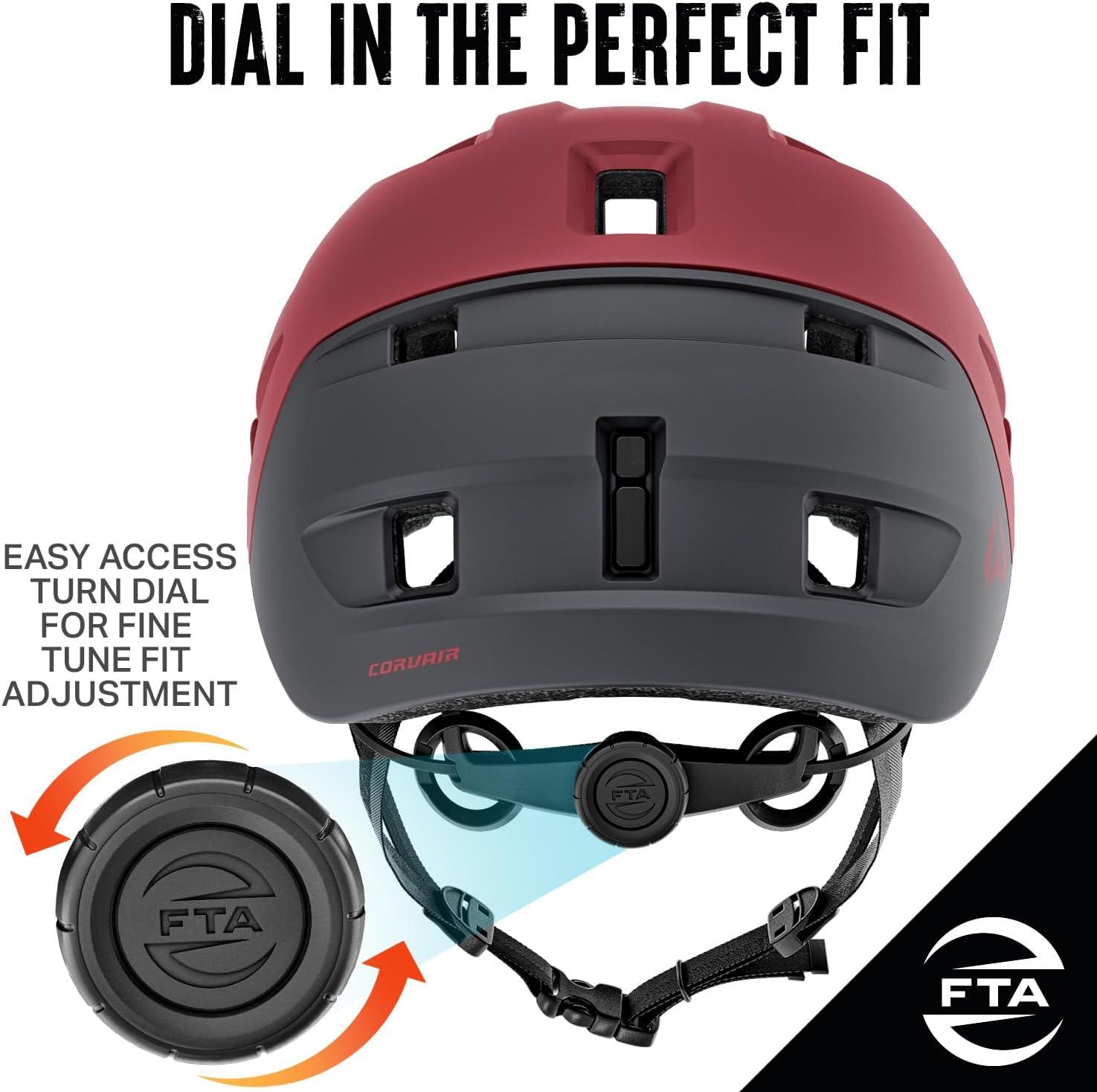 imageWildhorn Corvair Mountain Bike Helmet for Men and Women with Maximum Venting FTA fit System ampamp Adjustable Visor Adjustable Sizing Adult Bike Helmets for Women and Men Stylish All Around MTB HelmetWine