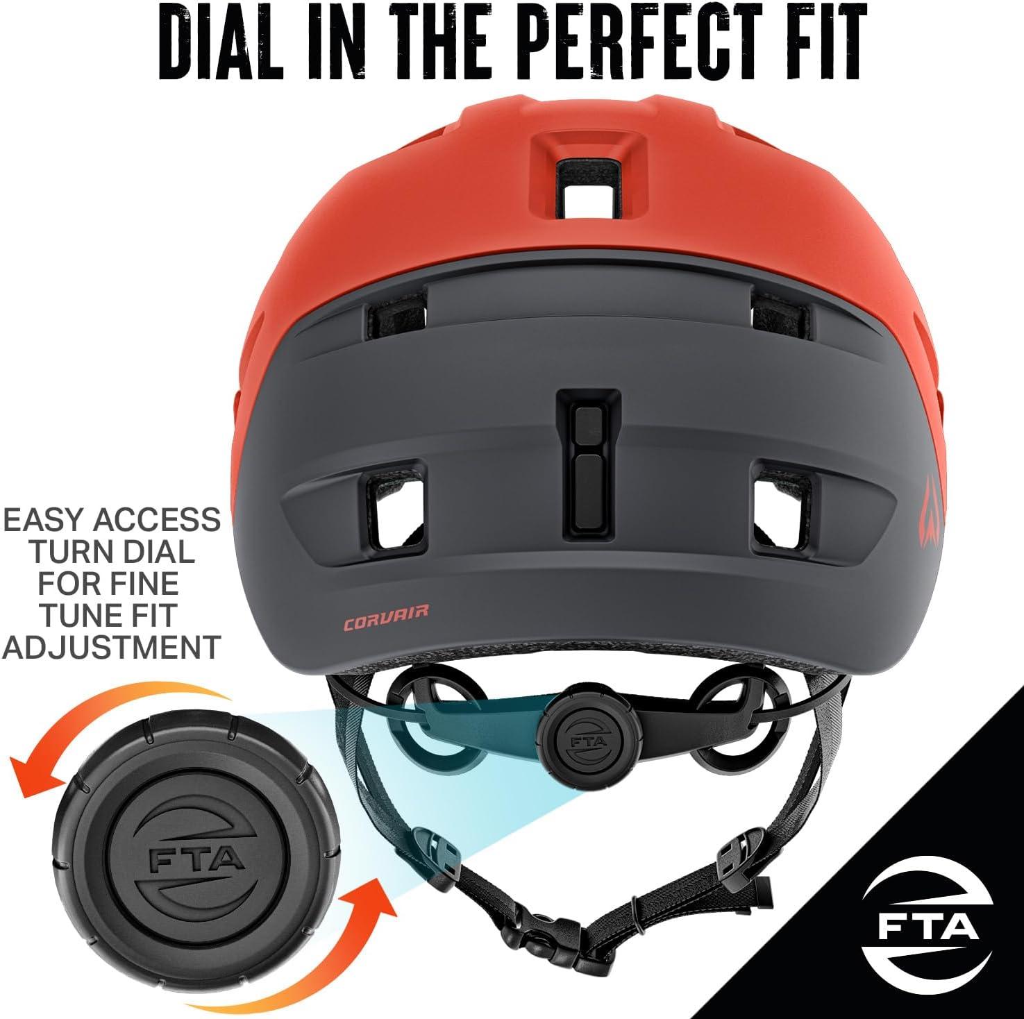 imageWildhorn Corvair Mountain Bike Helmet for Men and Women with Maximum Venting FTA fit System ampamp Adjustable Visor Adjustable Sizing Adult Bike Helmets for Women and Men Stylish All Around MTB HelmetEmber Red