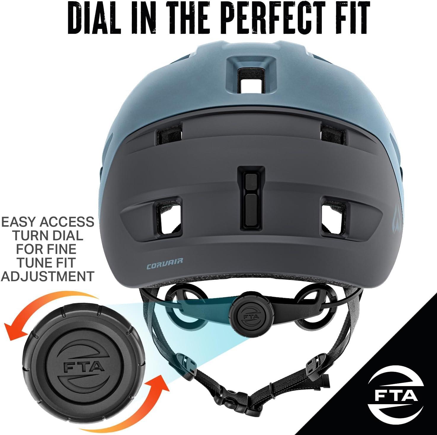 imageWildhorn Corvair Mountain Bike Helmet for Men and Women with Maximum Venting FTA fit System ampamp Adjustable Visor Adjustable Sizing Adult Bike Helmets for Women and Men Stylish All Around MTB HelmetSmoke Blue