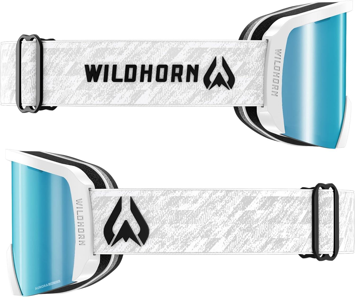 imageWildhorn Cristo Ski Goggles Men Women 100 UV AntiFog OTG Snowboard Goggles US Ski Team Official Supplier Snow GogglesArcticwhiteicebluerb