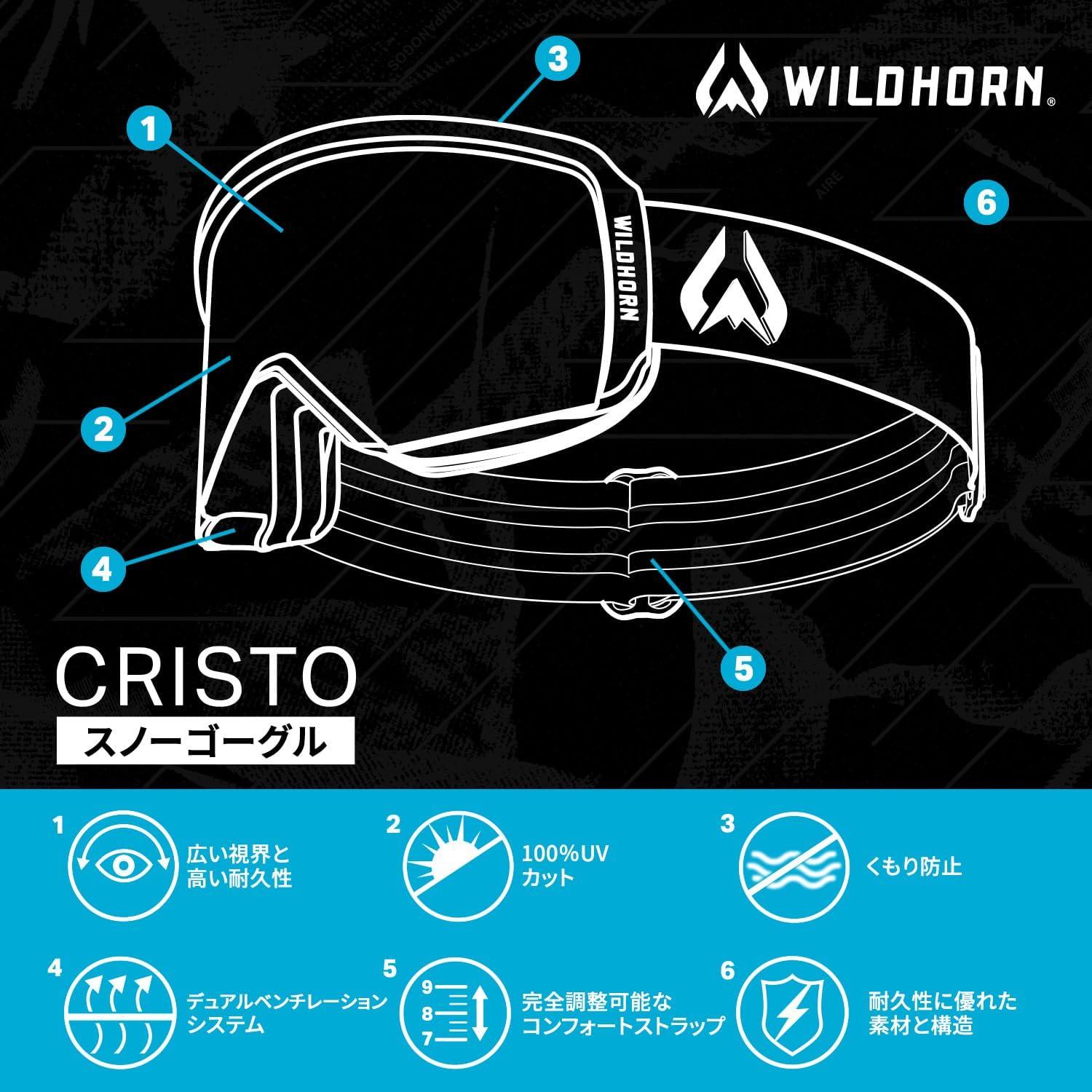 imageWildhorn Cristo Ski Goggles Men Women 100 UV AntiFog OTG Snowboard Goggles US Ski Team Official Supplier Snow GogglesArcticwhiteicebluerb