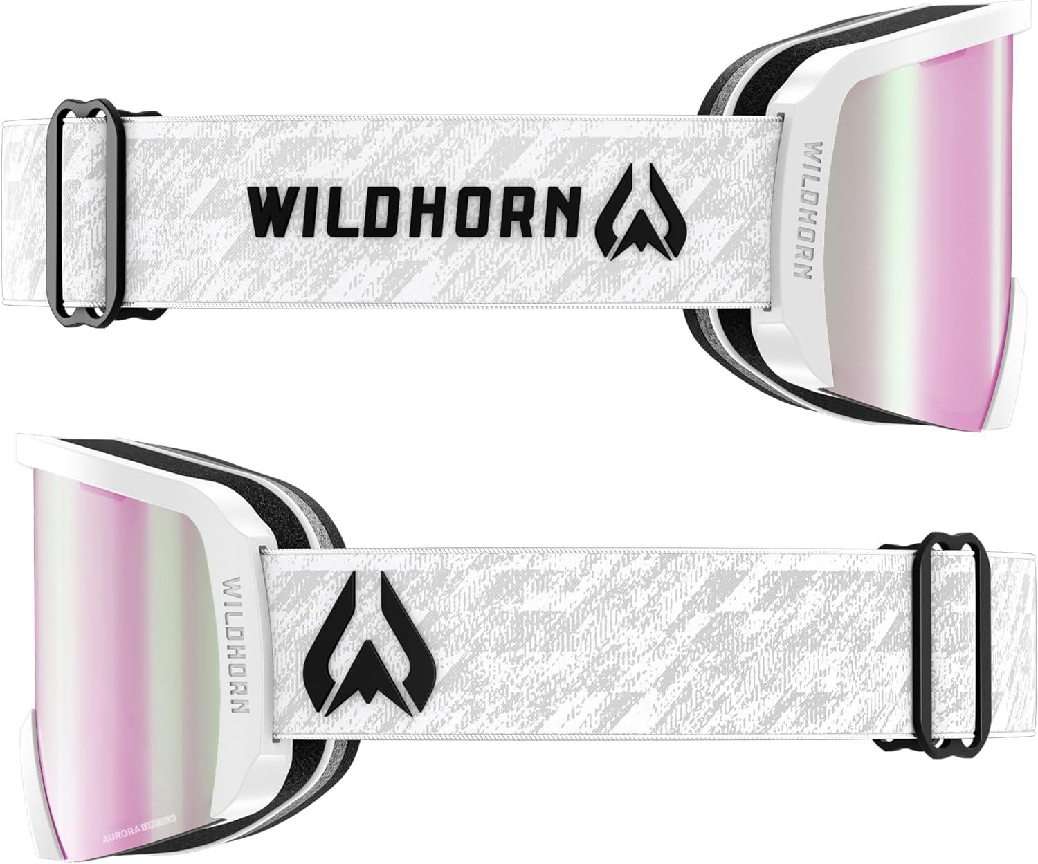 imageWildhorn Cristo Ski Goggles Men Women 100 UV AntiFog OTG Snowboard Goggles US Ski Team Official Supplier Snow GogglesArcticwhitesapphirerb