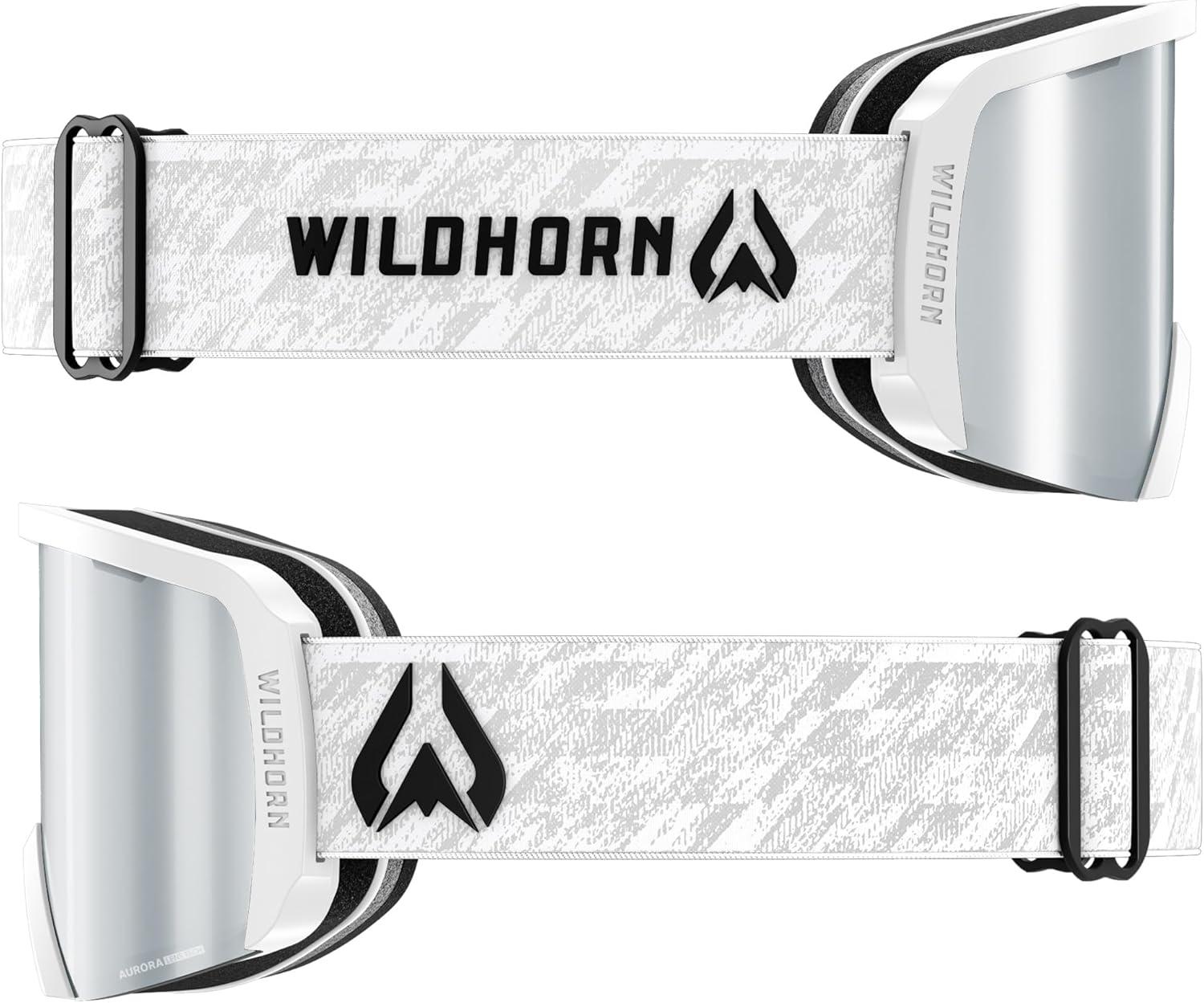 imageWildhorn Cristo Ski Goggles Men Women 100 UV AntiFog OTG Snowboard Goggles US Ski Team Official Supplier Snow GogglesArcticwhitesilverrb