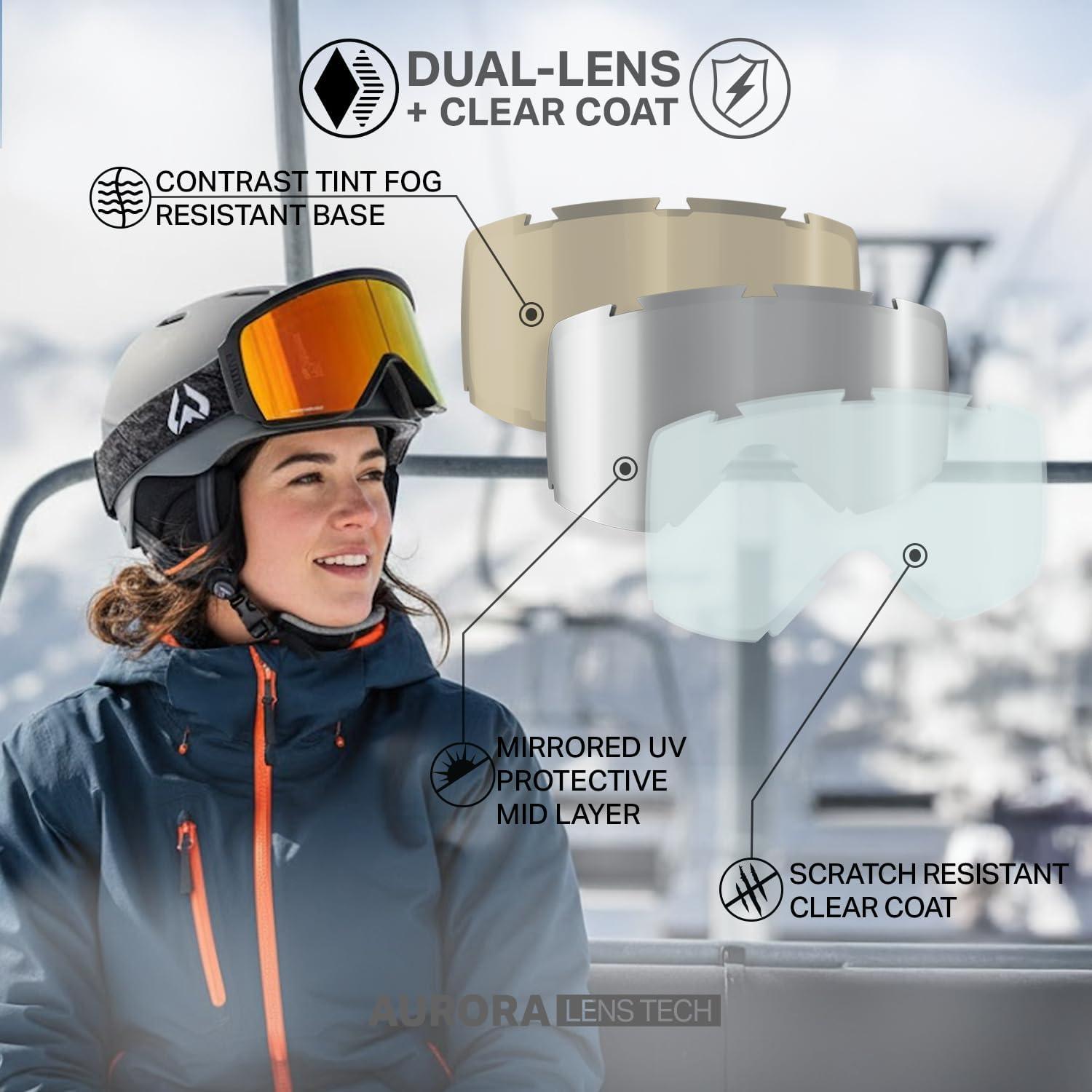 imageWildhorn Cristo Ski Goggles Men Women 100 UV AntiFog OTG Snowboard Goggles US Ski Team Official Supplier Snow GogglesStealthblazerb