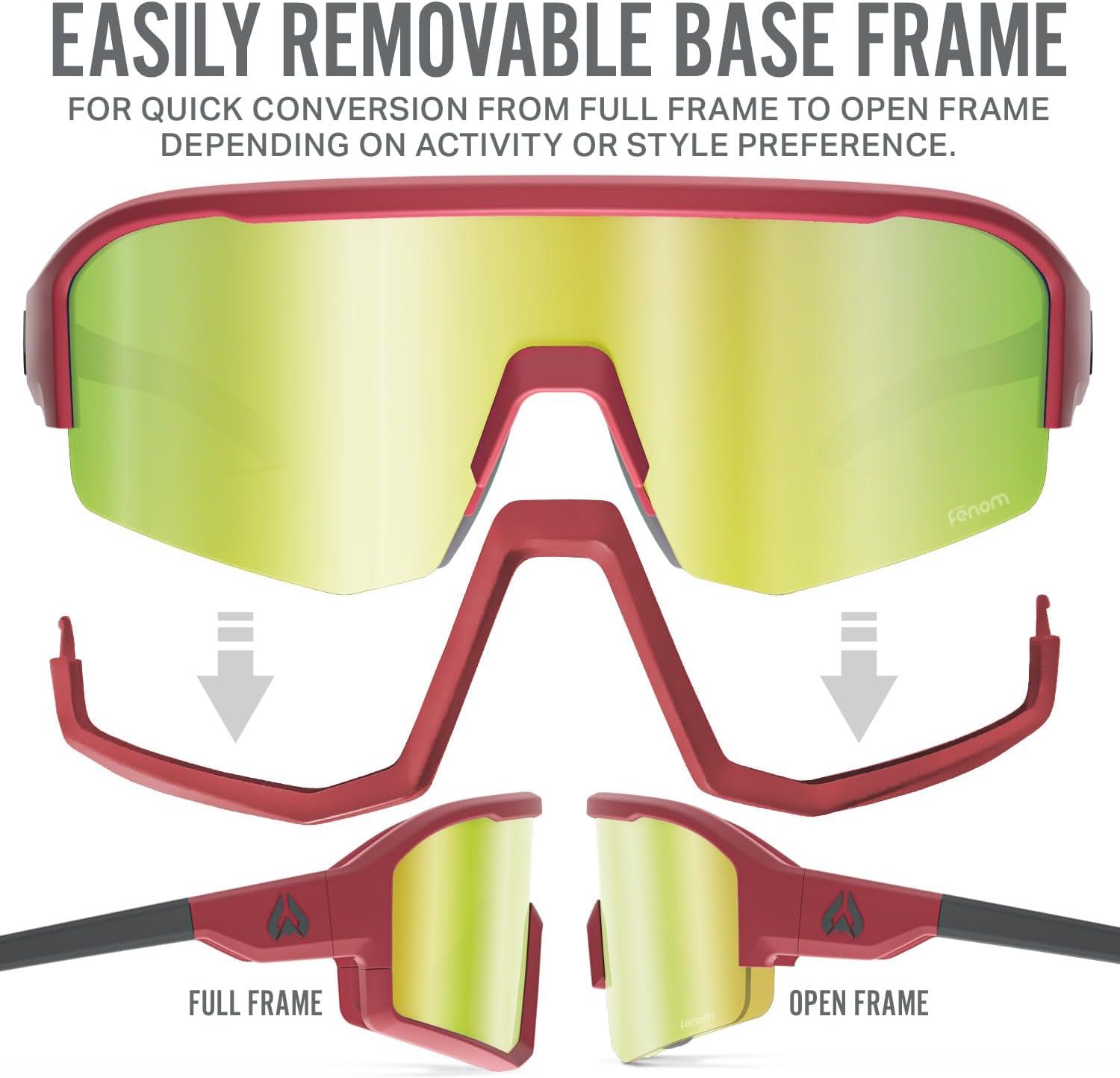 imageWildhorn Radke MTB Cycling Glasses UV400 Sports Ski Running Sunglasses for Women ampamp Men Baseball Glasses w3 Swap LensesWine Emerald