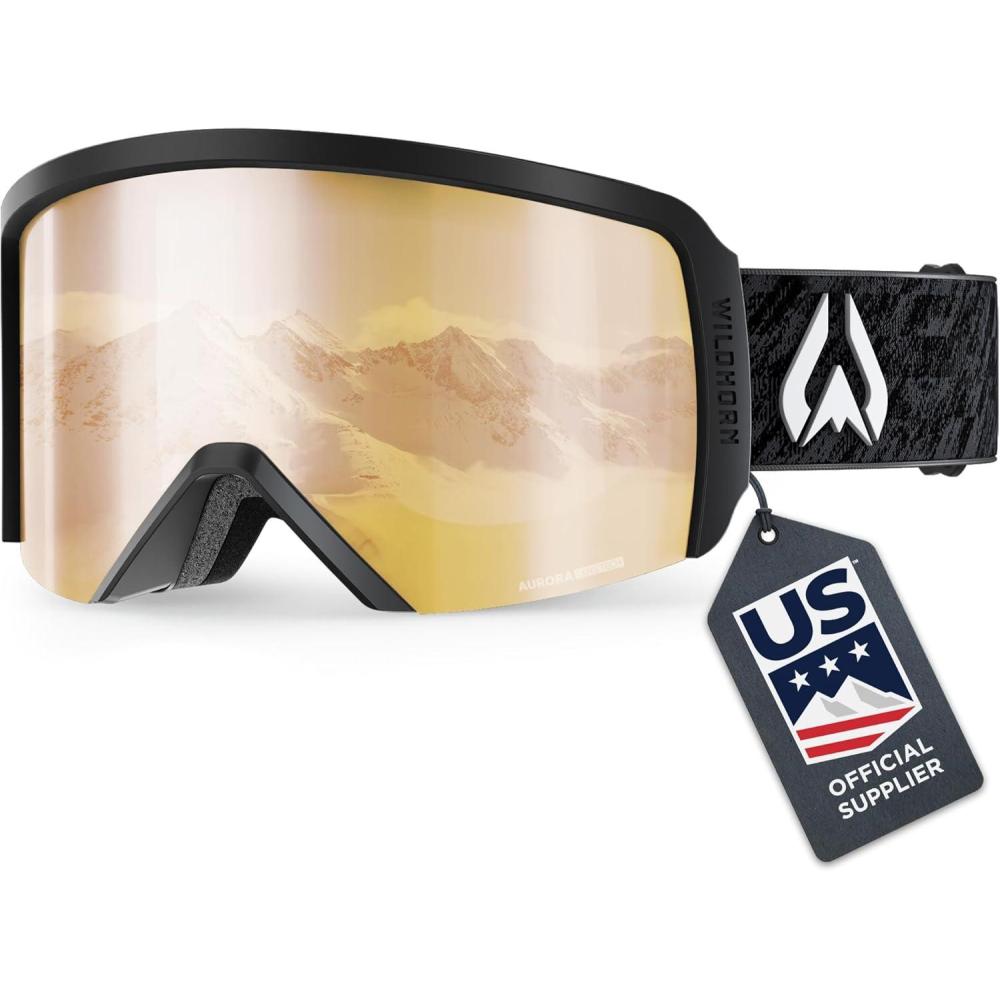 imageWildhorn Cristo Ski Goggles Men Women 100 UV AntiFog OTG Snowboard Goggles US Ski Team Official Supplier Snow GogglesStealthamberrb