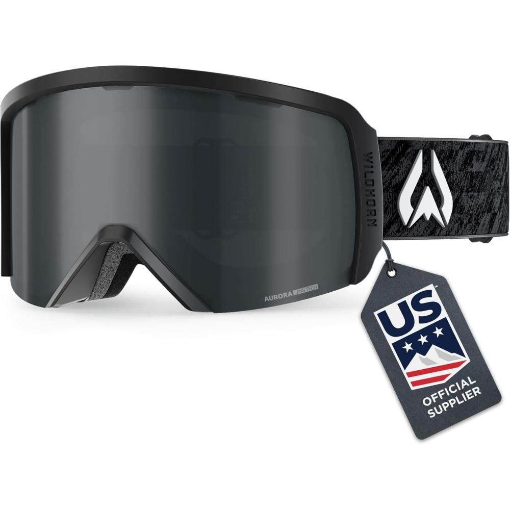 imageWildhorn Cristo Ski Goggles Men Women 100 UV AntiFog OTG Snowboard Goggles US Ski Team Official Supplier Snow GogglesStealthjetblackrb