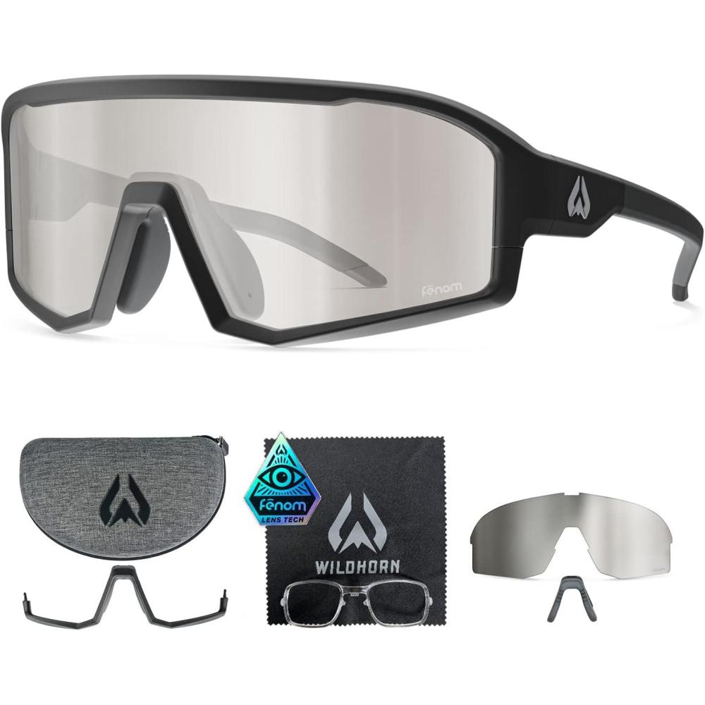 imageWildhorn Radke MTB Photochromic Cycling Glasses UV400 Ski Running Sports Sunglasses Cycling Sunglasses for Men ampamp WomenPhotochromic Smoke