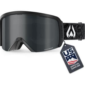 Wildhorn Cristo Ski Goggles Men Women 100% UV Anti-Fog OTG Snowboard Goggles- US Ski Team Official Supplier- Snow Goggles(Stealth-jetblack-rb)