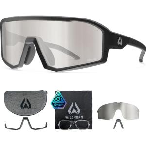 Wildhorn Radke MTB Photochromic Cycling Glasses, UV400 Ski Running Sports Sunglasses, Cycling Sunglasses for Men & Women(Photochromic Smoke)