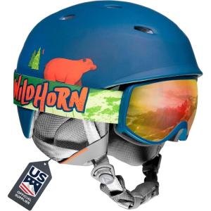Wildhorn Spire Combo Pack Kids Ski Helmet- Snowboard Helmet with Goggles for Toddlers, Boys, & Girls – US Ski Team Official Supplier
