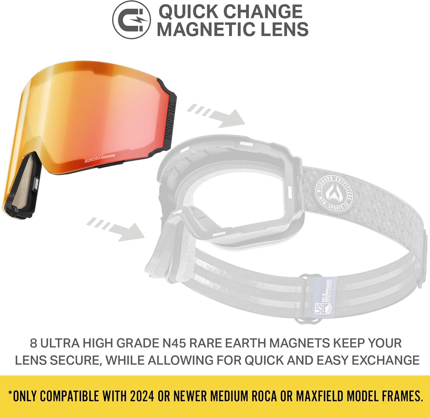 imageWildhorn Outfitters Roca Pro Ski Goggles ExtraReplacement Frameless Lens 185 ViewBlaze