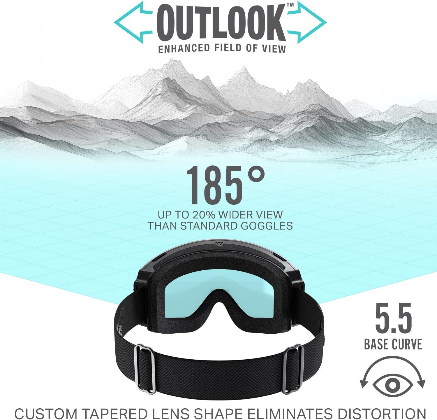 imageWildhorn Outfitters Roca Pro Ski Goggles ExtraReplacement Frameless Lens 185 ViewClear