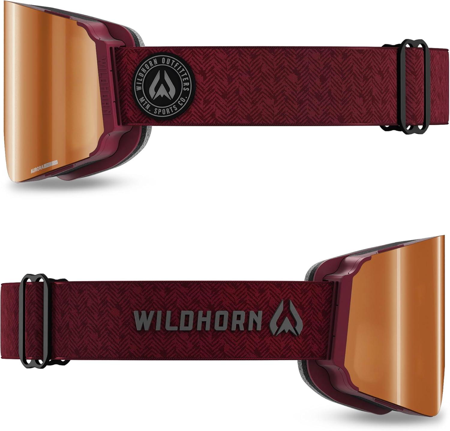 imageWildhorn Roca Pro Ski Goggles Men Women Ultra wide FOV 185 snowboard goggles AntiFogScratch 100 UVCordovaamber
