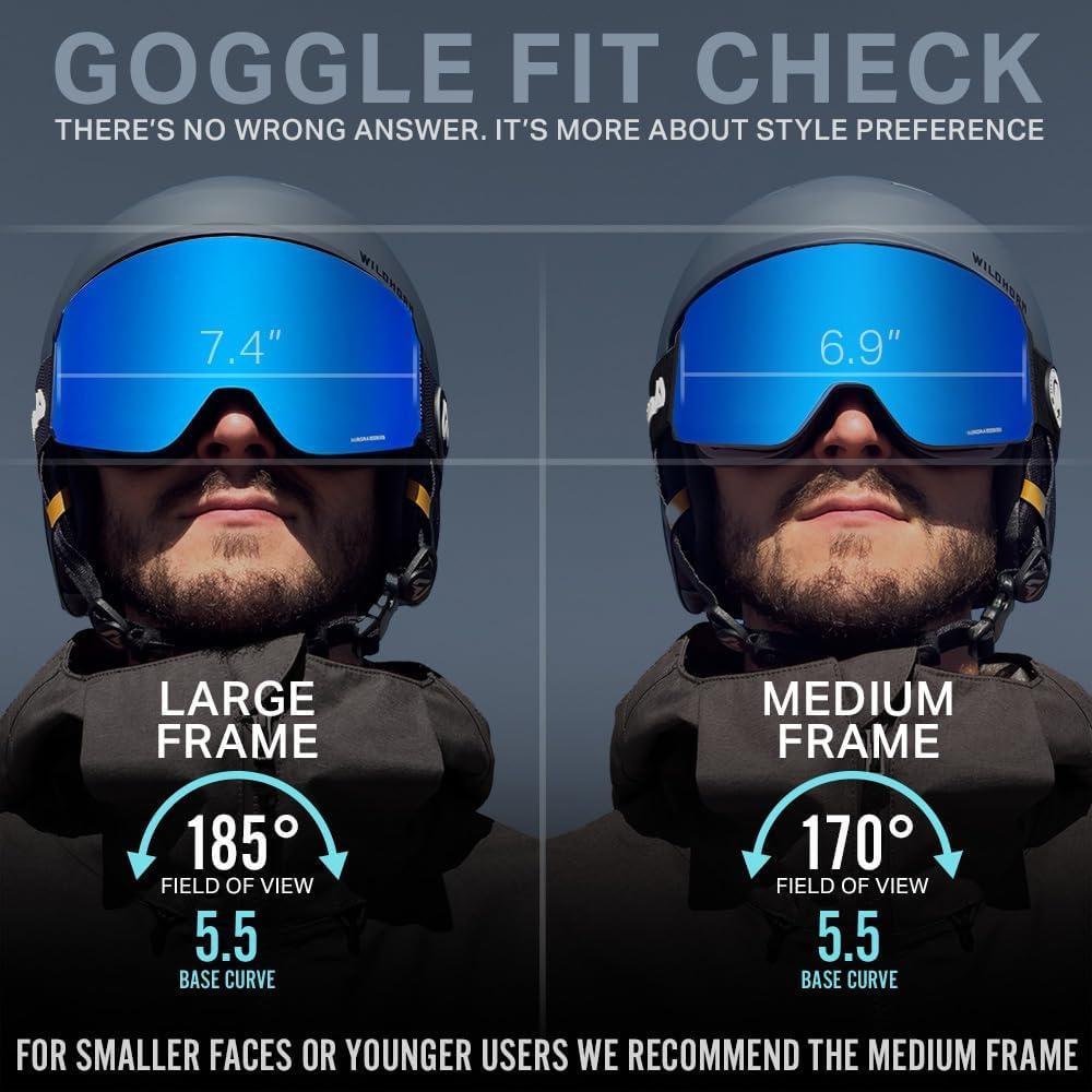 imageWildhorn Roca Pro Ski Goggles Men Women Ultra wide FOV 185 snowboard goggles AntiFogScratch 100 UVMistsilver