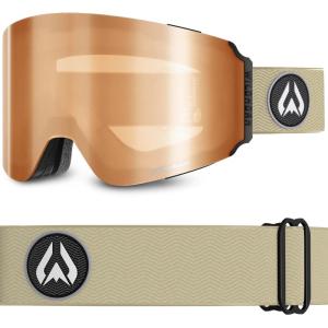 Wildhorn Roca Pro Ski Goggles Men Women, Ultra wide FOV 185° snowboard goggles, Anti-Fog/Scratch 100% UV(Dune-amber)