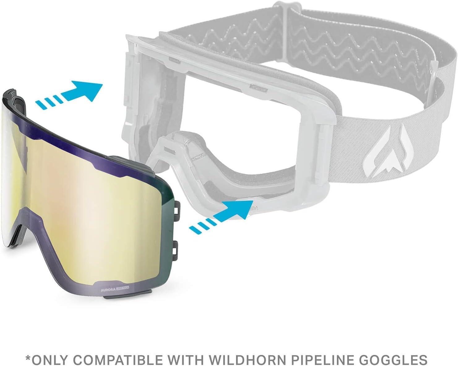 imageWildHorn Outfitters UnisexAdult Pipeline Ski Goggle Replacement LensLowlightmirroredyellow