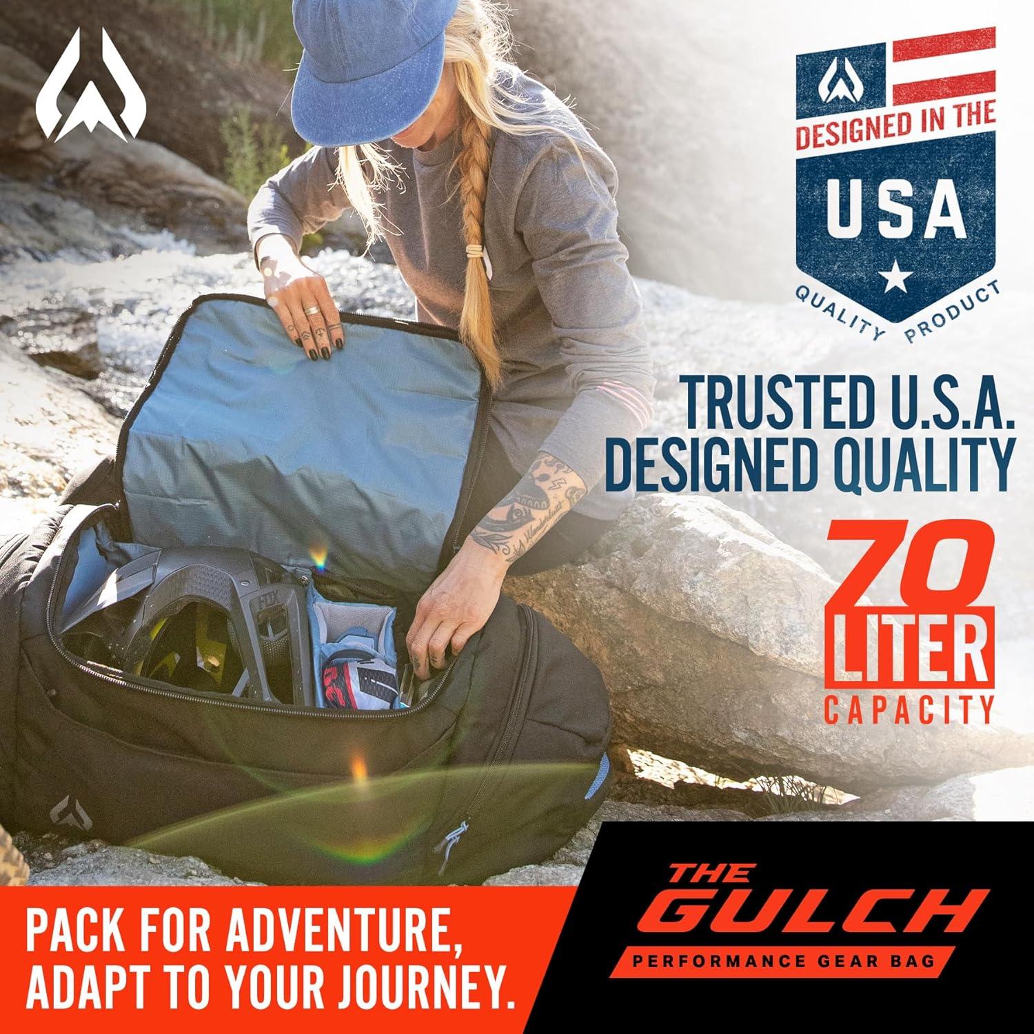 imageWildhorn Gulch 70L MTB Duffle Bag for Travel Lightweight ampamp Durable Gym Bag for Women ampamp Men Ideal for Biking Motorcycle and Sports