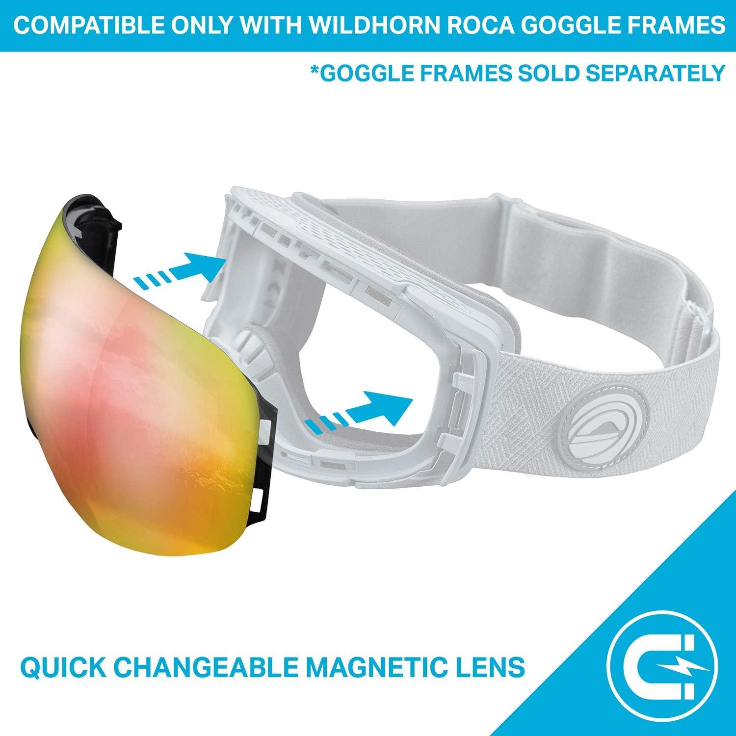 imageWildHorn Outfitters Roca Ski Goggles ExtraReplacement Frameless Lens Adult and Junior