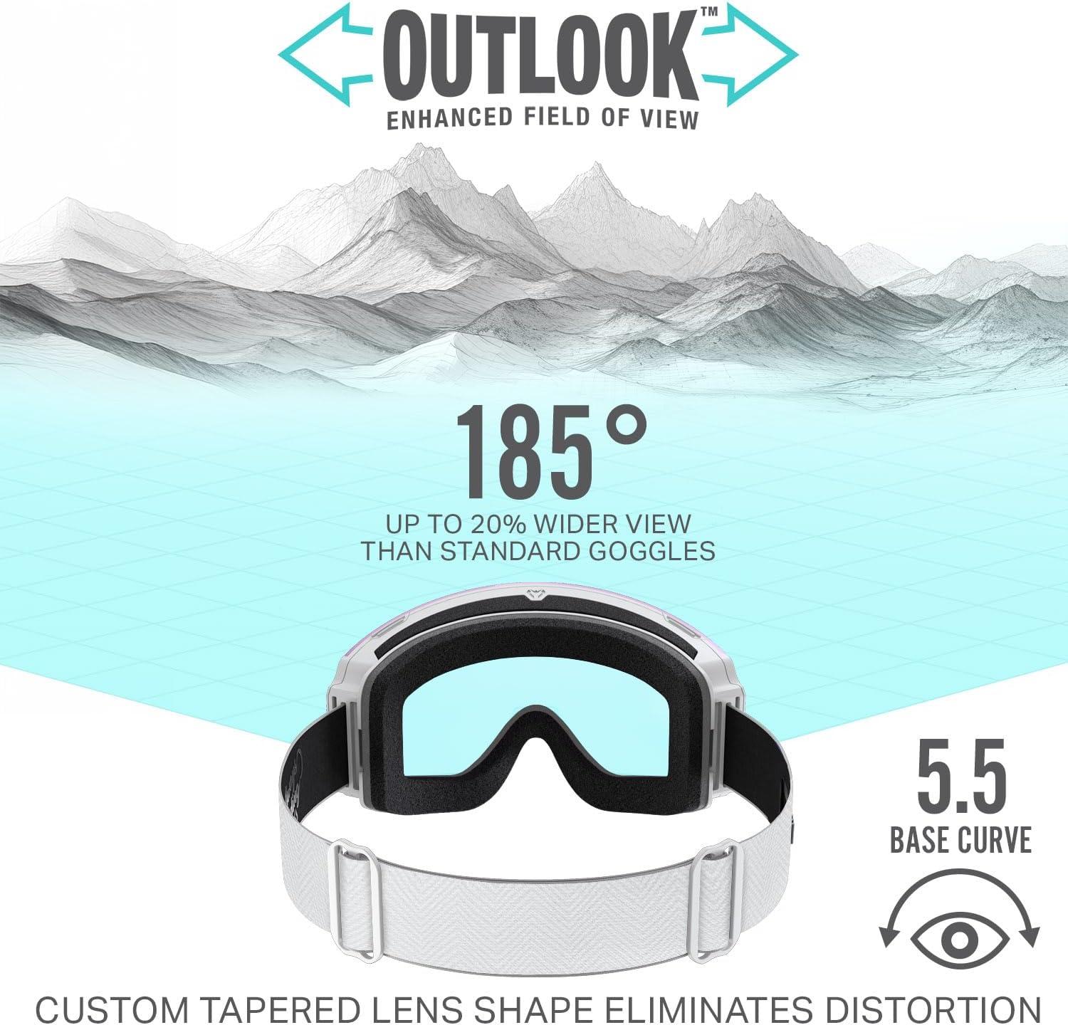imageWildhorn Maxfield Pro Ski Goggles for Men amp Women Fenom Lens Technology AntiFog Interchangeable Lenses UV400Arcticwhitepurplehaze