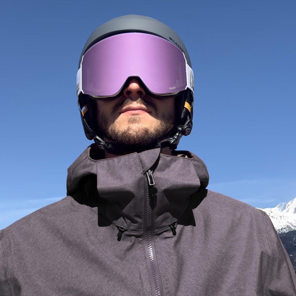 imageWildhorn Maxfield Pro Ski Goggles for Men amp Women Fenom Lens Technology AntiFog Interchangeable Lenses UV400Arcticwhitepurplehaze