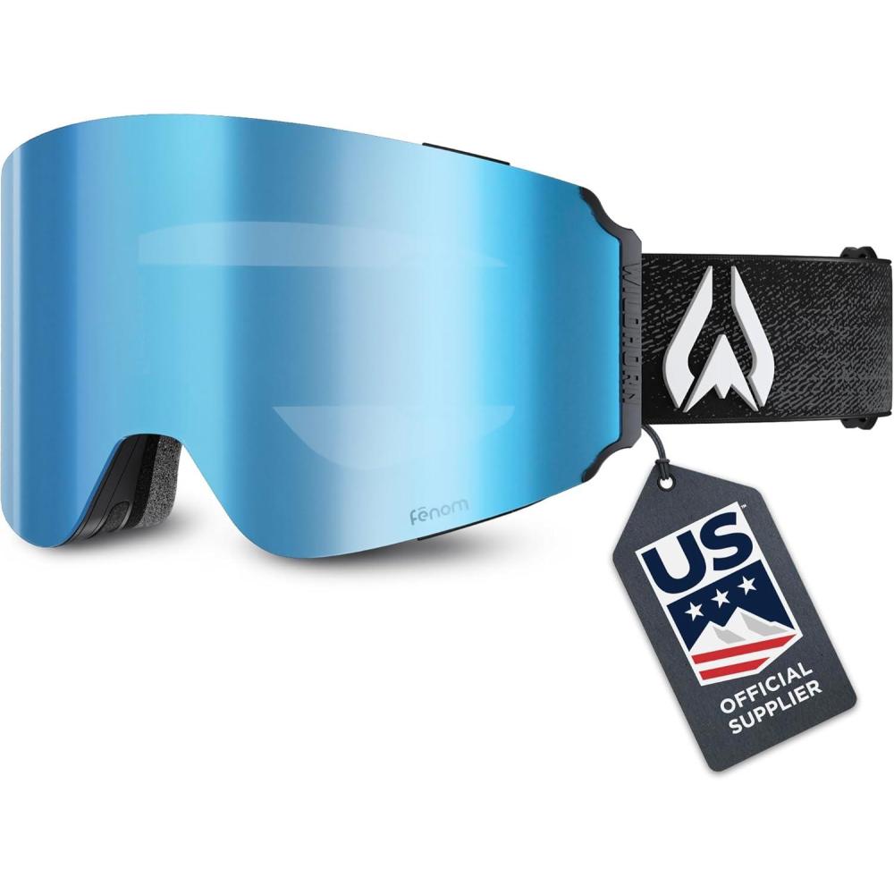 imageWildhorn Maxfield Pro Ski Goggles for Men amp Women Fenom Lens Technology AntiFog Interchangeable Lenses UV400Stealthiceblue