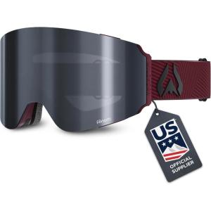 Wildhorn Maxfield Pro Ski Goggles for Men & Women – Fenom Lens Technology – Anti-Fog – Interchangeable Lenses – UV400(Cordova-jetblack)