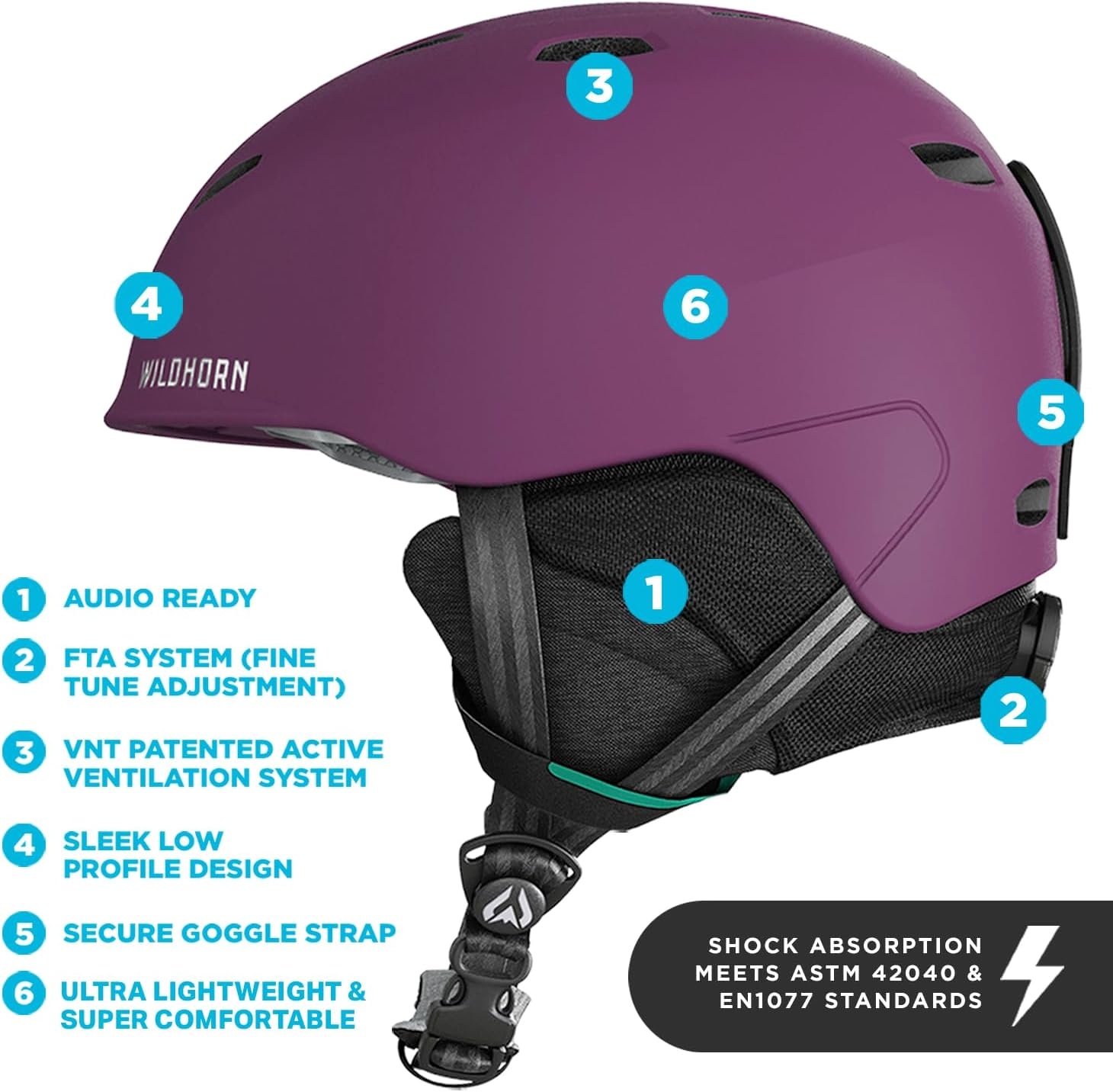 image:imageWildhorn Drift Snowboard Helmet Ski Helmet Women Men amp Youth US Ski Team Official Supplier Lightweight with 13 Adjustable Vents Premium ConstructionVelvet
